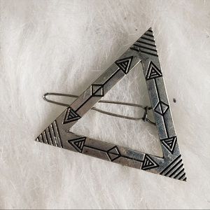 VINTAGE HAIR CLIP AZTEC NATIVE TRIBAL TRIANGLE NEW
